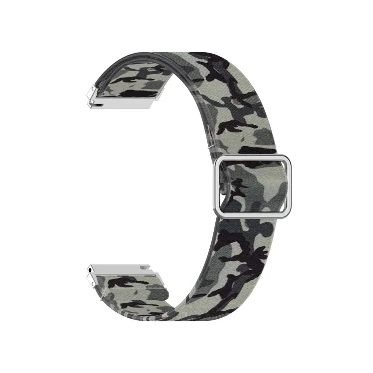 سوار ساعة استبدال مطاطي قابل للتعديل بطباعة، 20 مم لساعات Samsung Galaxy Watch Active2 / Active، 22 مم لساعات Galaxy Watch3 45 مم / Huawei Watch GT 2 Pro