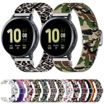 سوار ساعة استبدال مطاطي قابل للتعديل بطباعة، 20 مم لساعات Samsung Galaxy Watch Active2 / Active، 22 مم لساعات Galaxy Watch3 45 مم / Huawei Watch GT 2 Pro