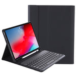 غطاء جلد بلوحة مفاتيح بلوتوث قابل للفصل بنسيج ملمس الجلد بلون حلوى لجهاز iPad Air 4 2020 / Air 5 2022 / Pro 11 بوصة 2022 / 2021 / 2020 / 2018 (أبيض جليدي)، لجهاز iPad Air 11 2024 / 2025 / Air 2020 10.9