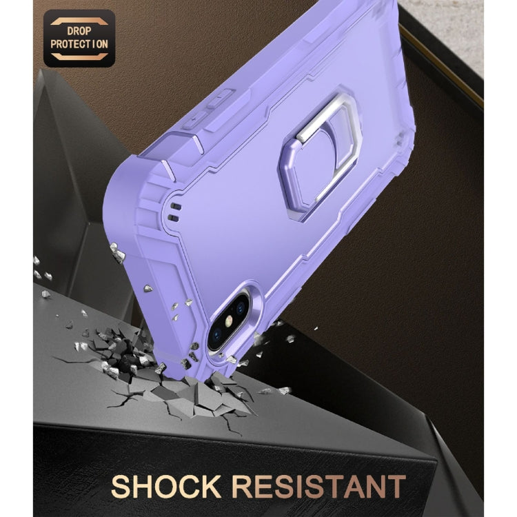 PC + Rubber 3-layers Shockproof Protective Case with Rotating Holder, For iPhone XS / X, For iPhone XR, For iPhone XS Max