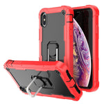 PC + Rubber 3-layers Shockproof Protective Case with Rotating Holder, For iPhone XS / X, For iPhone XR, For iPhone XS Max