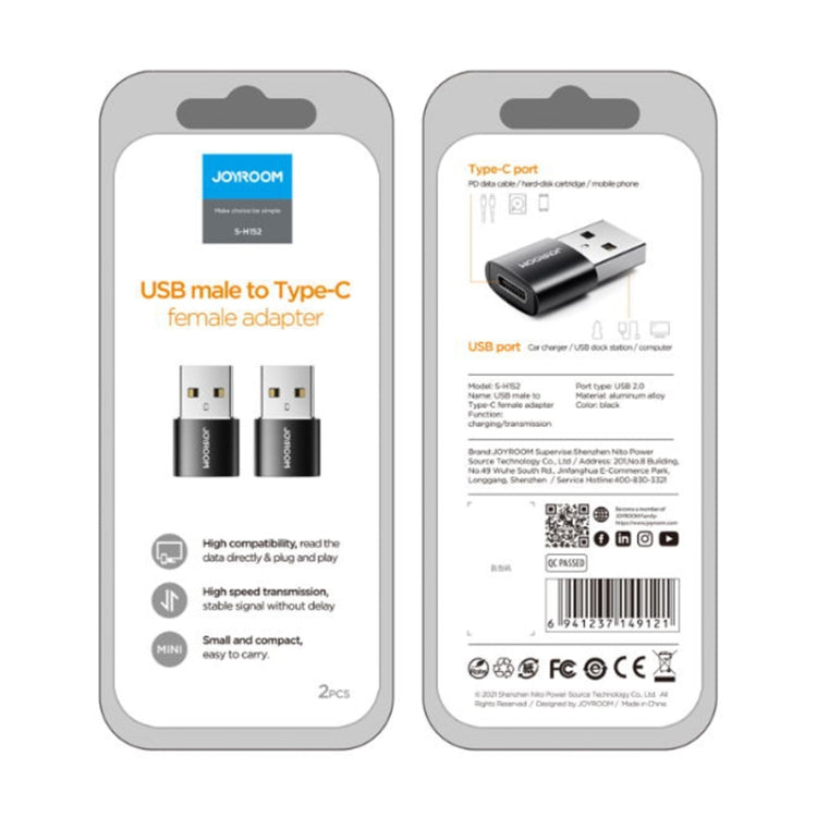 محول OTG JOYROOM S-H152 USB ذكر إلى USB-C / Type-C أنثى، S-H152