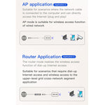 راوتر مكرر لاسلكي ثنائي النطاق VONETS VBG1200 بسرعة 300Mbps+900Mbps مع 4 هوائيات