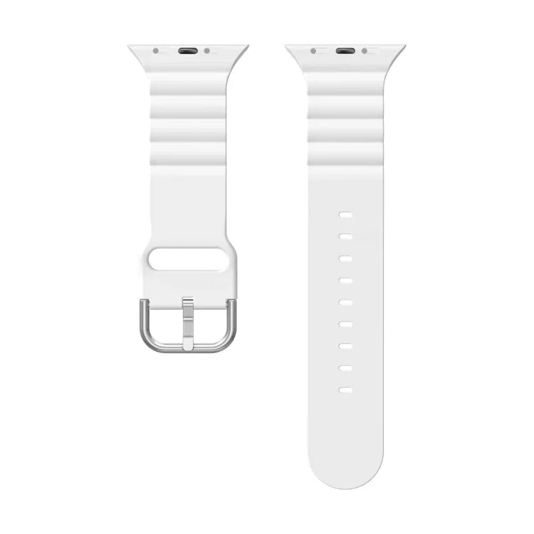 حزام ساعة سيليكون بأسلوب B للأعمال، لسلسلة Apple Watch 7 مقاس 45مم / 6 و SE و 5 و 4 مقاس 44مم / 3 و 2 و 1 مقاس 42مم، لـ Apple Watch Ultra مقاس 49مم / سلسلة 8 و 7 مقاس 45مم / SE 2 و 6 و SE و 5 و 4 مقاس 44مم / 3 و 2 و 1 مقاس 42مم