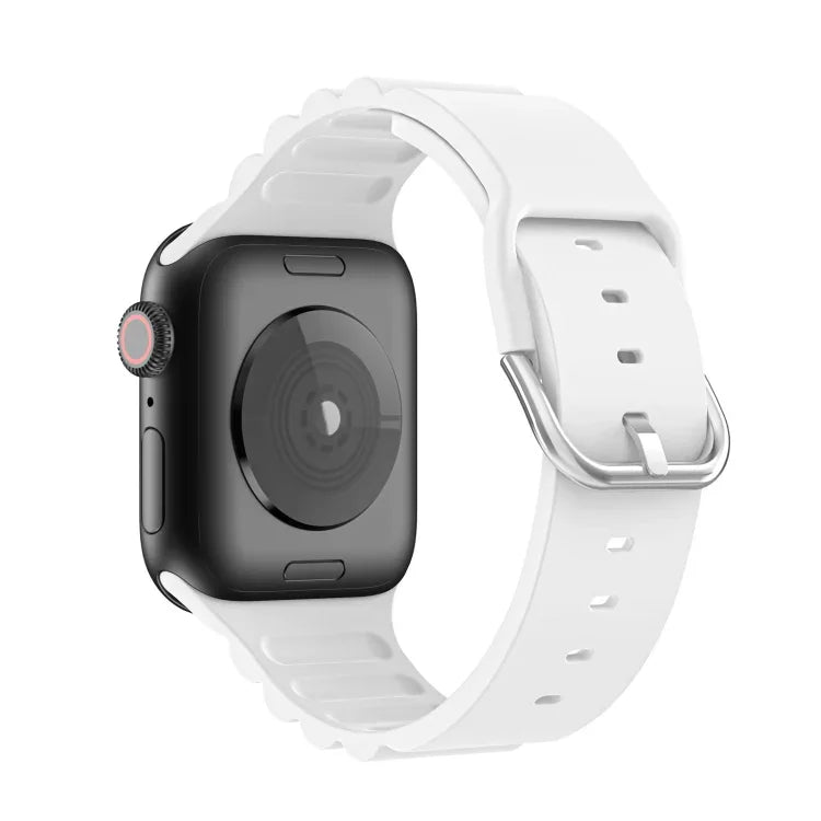 حزام ساعة سيليكون بأسلوب B للأعمال، لسلسلة Apple Watch 7 مقاس 45مم / 6 و SE و 5 و 4 مقاس 44مم / 3 و 2 و 1 مقاس 42مم، لـ Apple Watch Ultra مقاس 49مم / سلسلة 8 و 7 مقاس 45مم / SE 2 و 6 و SE و 5 و 4 مقاس 44مم / 3 و 2 و 1 مقاس 42مم