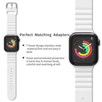 حزام ساعة سيليكون بأسلوب B للأعمال، لسلسلة Apple Watch 7 مقاس 45مم / 6 و SE و 5 و 4 مقاس 44مم / 3 و 2 و 1 مقاس 42مم، لـ Apple Watch Ultra مقاس 49مم / سلسلة 8 و 7 مقاس 45مم / SE 2 و 6 و SE و 5 و 4 مقاس 44مم / 3 و 2 و 1 مقاس 42مم