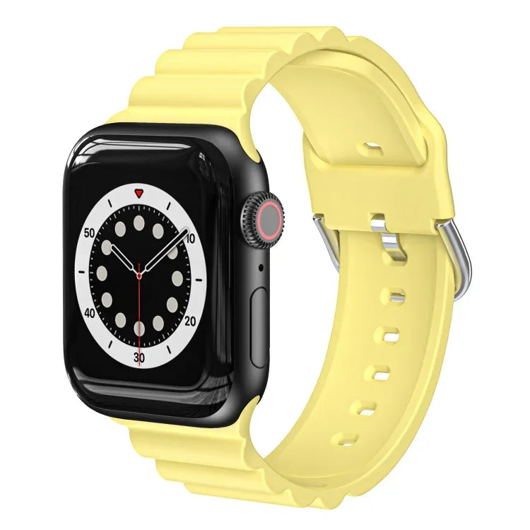 حزام ساعة سيليكون بأسلوب B للأعمال، لسلسلة Apple Watch 7 مقاس 45مم / 6 و SE و 5 و 4 مقاس 44مم / 3 و 2 و 1 مقاس 42مم، لـ Apple Watch Ultra مقاس 49مم / سلسلة 8 و 7 مقاس 45مم / SE 2 و 6 و SE و 5 و 4 مقاس 44مم / 3 و 2 و 1 مقاس 42مم