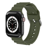 حزام ساعة سيليكون بأسلوب B للأعمال، لسلسلة Apple Watch 7 مقاس 45مم / 6 و SE و 5 و 4 مقاس 44مم / 3 و 2 و 1 مقاس 42مم، لـ Apple Watch Ultra مقاس 49مم / سلسلة 8 و 7 مقاس 45مم / SE 2 و 6 و SE و 5 و 4 مقاس 44مم / 3 و 2 و 1 مقاس 42مم