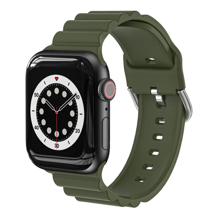 حزام ساعة سيليكون بأسلوب B للأعمال، لسلسلة Apple Watch 7 مقاس 45مم / 6 و SE و 5 و 4 مقاس 44مم / 3 و 2 و 1 مقاس 42مم، لـ Apple Watch Ultra مقاس 49مم / سلسلة 8 و 7 مقاس 45مم / SE 2 و 6 و SE و 5 و 4 مقاس 44مم / 3 و 2 و 1 مقاس 42مم