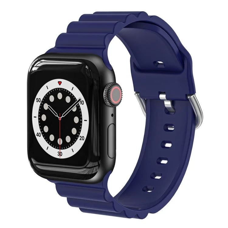 حزام ساعة سيليكون بأسلوب B للأعمال، لسلسلة Apple Watch 7 مقاس 45مم / 6 و SE و 5 و 4 مقاس 44مم / 3 و 2 و 1 مقاس 42مم، لـ Apple Watch Ultra مقاس 49مم / سلسلة 8 و 7 مقاس 45مم / SE 2 و 6 و SE و 5 و 4 مقاس 44مم / 3 و 2 و 1 مقاس 42مم