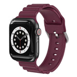 حزام ساعة سيليكون بأسلوب B للأعمال، لسلسلة Apple Watch 7 مقاس 45مم / 6 و SE و 5 و 4 مقاس 44مم / 3 و 2 و 1 مقاس 42مم، لـ Apple Watch Ultra مقاس 49مم / سلسلة 8 و 7 مقاس 45مم / SE 2 و 6 و SE و 5 و 4 مقاس 44مم / 3 و 2 و 1 مقاس 42مم
