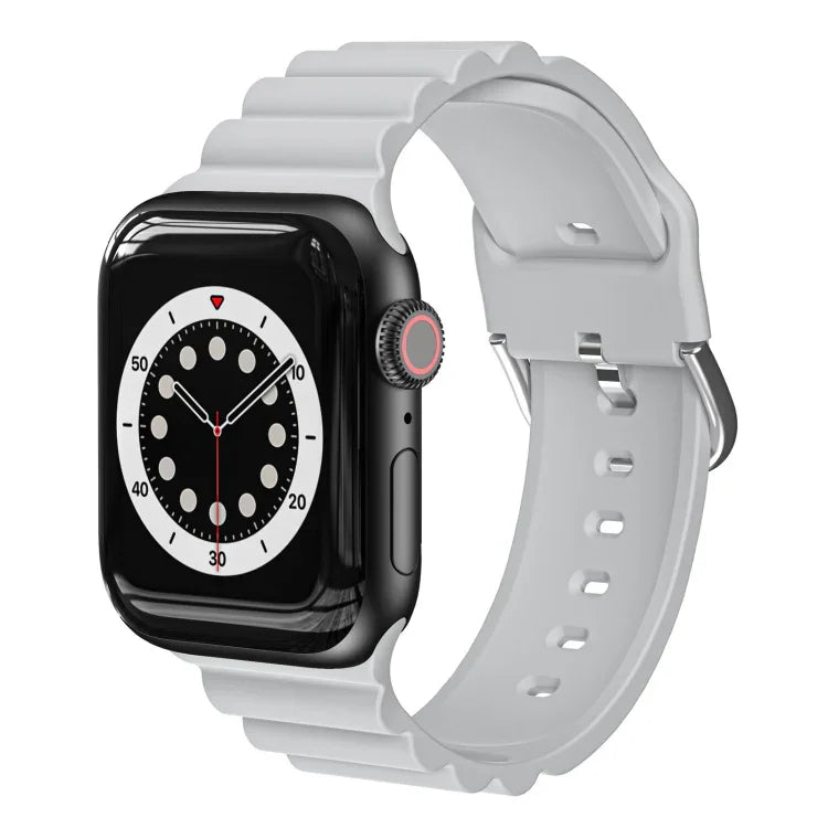 حزام ساعة سيليكون بأسلوب B للأعمال، لسلسلة Apple Watch 7 مقاس 45مم / 6 و SE و 5 و 4 مقاس 44مم / 3 و 2 و 1 مقاس 42مم، لـ Apple Watch Ultra مقاس 49مم / سلسلة 8 و 7 مقاس 45مم / SE 2 و 6 و SE و 5 و 4 مقاس 44مم / 3 و 2 و 1 مقاس 42مم