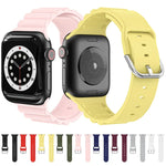 حزام ساعة سيليكون بأسلوب B للأعمال، لسلسلة Apple Watch 7 مقاس 45مم / 6 و SE و 5 و 4 مقاس 44مم / 3 و 2 و 1 مقاس 42مم، لـ Apple Watch Ultra مقاس 49مم / سلسلة 8 و 7 مقاس 45مم / SE 2 و 6 و SE و 5 و 4 مقاس 44مم / 3 و 2 و 1 مقاس 42مم