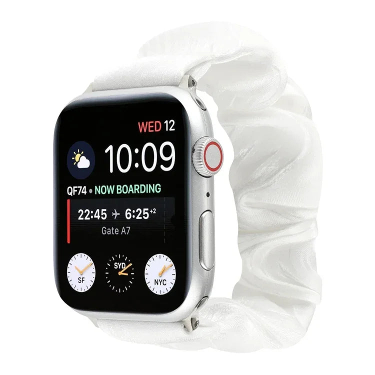 حزام ساعة من قماش حلقي بنقشة الصدف، لـ Apple Watch Ultra مقاس 49مم / سلسلة 8 و 7 مقاس 45مم / SE 2 و 6 و SE و 5 و 4 مقاس 44مم / 3 و 2 و 1 مقاس 42مم، لسلسلة Apple Watch 8 و 7 مقاس 41مم / SE 2 و 6 و SE و 5 و 4 مقاس 40مم / 3 و 2 و 1 مقاس 38مم