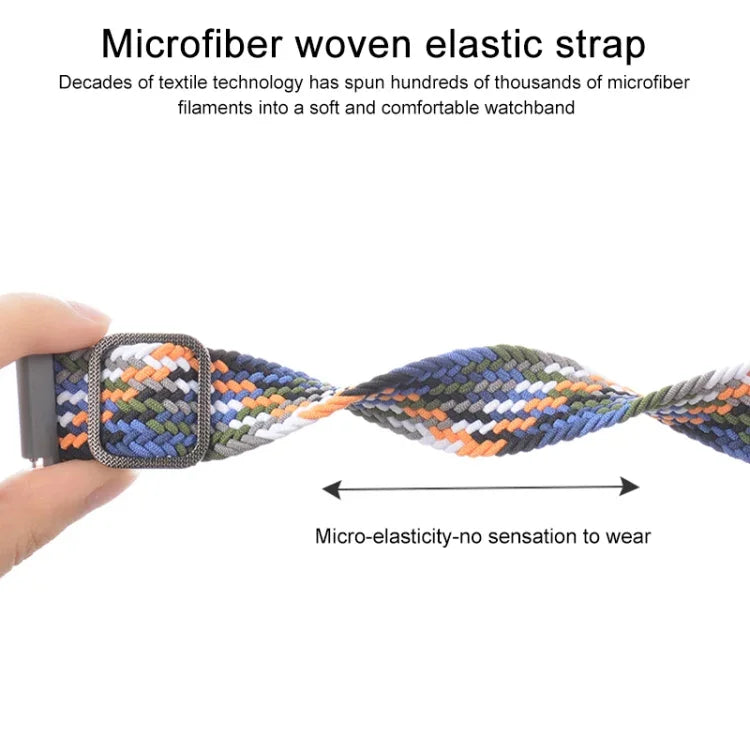 Adjustable Nylon Braided Elasticity Replacement Strap Watchband, For Samsung Galaxy Watch 3 45mm