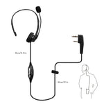 ميكروفون سماعة رأس RETEVIS TK بمقبس 2 سن مع زر ضغط لجهازي H-777 / RT-5R / RT-5RV / RT-B6، TK