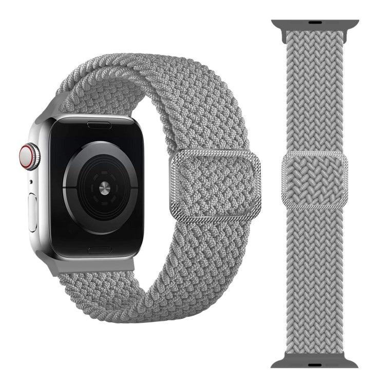 سوار ساعة مطاطي مضفر بإبزيم لسلسلة Apple Watch 9&8&7 مقاس 41مم / SE 3&SE 2&6&SE&5&4 مقاس 40مم / 3&2&1 مقاس 38مم (لون قوس قزح)، لسلسلة Apple Watch 7 مقاس 45مم / 6 & SE & 5 & 4 مقاس 44مم / 3 & 2 & 1 مقاس 42مم