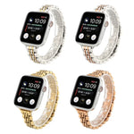 سوار ساعة من الفولاذ المقاوم للصدأ بحبات صغيرة للخصر لسلسلة Apple Watch 6 & SE &، لسلسلة Apple Watch 7 مقاس 45مم / 6 & SE & 5 & 4 مقاس 44مم / 3 & 2 & 1 مقاس 42مم، لسلسلة Apple Watch 8&7 مقاس 41مم / SE 2&6&SE&5&4 مقاس 40مم / 3&2&1 مقاس 38مم