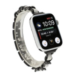 سوار ساعة من الفولاذ المقاوم للصدأ بسبع خرزات للخصر الصغير لسلسلة Apple Watch 6 و SE و Ultra 49 مم / السلسلة 8 و 7 45 مم / SE 2 و 6 و SE و 5 و 4 44 مم / 3 و 2 و 1 42 مم، لسلسلة Apple Watch 8 و 7 41 مم / SE 2 و 6 و SE و 5 و 4 40 مم / 3 و 2 و 1 38 مم