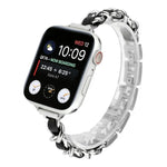 سوار ساعة من الفولاذ المقاوم للصدأ بسبع خرزات للخصر الصغير لسلسلة Apple Watch 6 و SE و Ultra 49 مم / السلسلة 8 و 7 45 مم / SE 2 و 6 و SE و 5 و 4 44 مم / 3 و 2 و 1 42 مم، لسلسلة Apple Watch 8 و 7 41 مم / SE 2 و 6 و SE و 5 و 4 40 مم / 3 و 2 و 1 38 مم