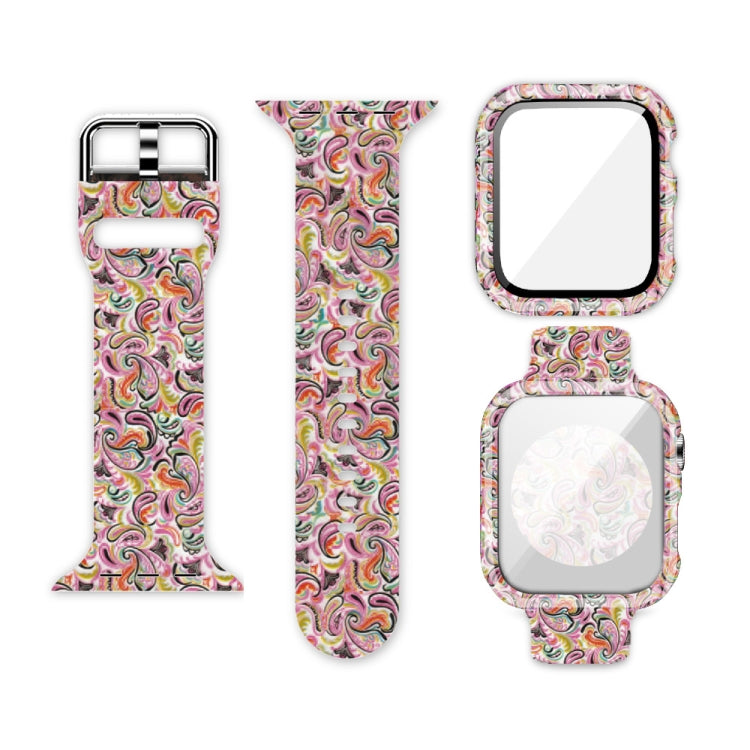 Silicone Printing Integrated Replacement Watch Case Watchband, For Apple Watch Series 6 / 5 / 4 / Watch SE 44mm, For Apple Watch Series 6 / 5 / 4 / Watch SE 40mm, For Apple Watch Series 3 & 2 & 1 42mm