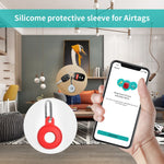 غطاء حماية من السيليكون مقاوم للخدش ومضاد للصدمات مع مشبك كارابينر، لجهاز AirTag