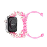 أساور ساعة بديلة من النايلون بحبات حبل المظلة لسلسلة Apple Watch 6 & SE &، لسلسلة Apple Watch Ultra مقاس 49مم / سلسلة 8&7 مقاس 45مم / SE 2&6&SE&5&4 مقاس 44مم / 3&2&1 مقاس 42مم، لسلسلة Apple Watch 8&7 مقاس 41مم / SE 2&6&SE&5&4 مقاس 40مم / 3&2&1 مقاس 38مم