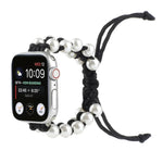 أساور ساعة بديلة من النايلون بحبات حبل المظلة لسلسلة Apple Watch 6 & SE &، لسلسلة Apple Watch Ultra مقاس 49مم / سلسلة 8&7 مقاس 45مم / SE 2&6&SE&5&4 مقاس 44مم / 3&2&1 مقاس 42مم، لسلسلة Apple Watch 8&7 مقاس 41مم / SE 2&6&SE&5&4 مقاس 40مم / 3&2&1 مقاس 38مم