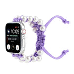 أساور ساعة بديلة من النايلون بحبات حبل المظلة لسلسلة Apple Watch 6 & SE &، لسلسلة Apple Watch Ultra مقاس 49مم / سلسلة 8&7 مقاس 45مم / SE 2&6&SE&5&4 مقاس 44مم / 3&2&1 مقاس 42مم، لسلسلة Apple Watch 8&7 مقاس 41مم / SE 2&6&SE&5&4 مقاس 40مم / 3&2&1 مقاس 38مم