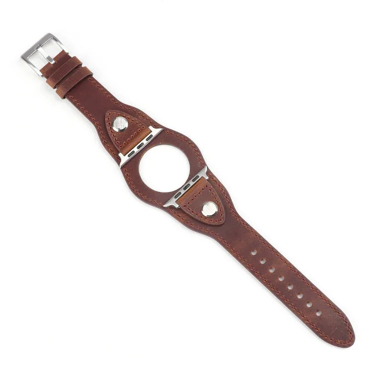 سوار ساعة بديل من الجلد، لسلسلة Apple Watch 7 مقاس 41مم / & 6 & SE & 5 & 4 مقاس 40مم، لسلسلة Apple Watch 7 مقاس 45مم / & 6 & SE & 5 & 4 مقاس 44مم