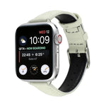سوار ساعة رفيع من الجلد الطبيعي بعرض 14مم لسلسلة Apple Watch، 7 مقاس 45مم / 6 & SE & 5 & 4 مقاس 44مم / 3 & 2 & 1 مقاس 42مم، 7 مقاس 41مم / 6 & SE & 5 & 4 مقاس 40مم / 3 & 2 & 1 مقاس 38مم