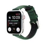 سوار ساعة رفيع من الجلد الطبيعي بعرض 14مم لسلسلة Apple Watch، 7 مقاس 45مم / 6 & SE & 5 & 4 مقاس 44مم / 3 & 2 & 1 مقاس 42مم، 7 مقاس 41مم / 6 & SE & 5 & 4 مقاس 40مم / 3 & 2 & 1 مقاس 38مم