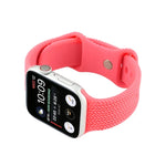 سوار ساعة سيليكون بنمط مضفر رقم 8 بإبزيم لسلسلة Apple Watch، 7 مقاس 45مم / 6 & SE & 5 & 4 مقاس 44مم / 3 & 2 & 1 مقاس 42مم، 7 مقاس 41مم / 6 & SE & 5 & 4 مقاس 40مم / 3 & 2 & 1 مقاس 38مم