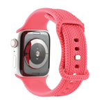 سوار ساعة سيليكون بنمط مضفر رقم 8 بإبزيم لسلسلة Apple Watch، 7 مقاس 45مم / 6 & SE & 5 & 4 مقاس 44مم / 3 & 2 & 1 مقاس 42مم، 7 مقاس 41مم / 6 & SE & 5 & 4 مقاس 40مم / 3 & 2 & 1 مقاس 38مم