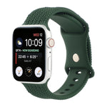 سوار ساعة سيليكون بنمط مضفر رقم 8 بإبزيم لسلسلة Apple Watch، 7 مقاس 45مم / 6 & SE & 5 & 4 مقاس 44مم / 3 & 2 & 1 مقاس 42مم، 7 مقاس 41مم / 6 & SE & 5 & 4 مقاس 40مم / 3 & 2 & 1 مقاس 38مم
