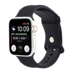 سوار ساعة سيليكون بنمط مضفر رقم 8 بإبزيم لسلسلة Apple Watch، 7 مقاس 45مم / 6 & SE & 5 & 4 مقاس 44مم / 3 & 2 & 1 مقاس 42مم، 7 مقاس 41مم / 6 & SE & 5 & 4 مقاس 40مم / 3 & 2 & 1 مقاس 38مم