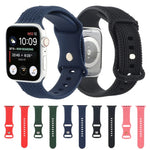 سوار ساعة سيليكون بنمط مضفر رقم 8 بإبزيم لسلسلة Apple Watch، 7 مقاس 45مم / 6 & SE & 5 & 4 مقاس 44مم / 3 & 2 & 1 مقاس 42مم، 7 مقاس 41مم / 6 & SE & 5 & 4 مقاس 40مم / 3 & 2 & 1 مقاس 38مم