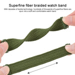 For Samsung Galaxy Watch 46mm Adjustable Nylon Braided Elasticity Replacement Strap Watchband, 125mm, 135mm, 145mm, 155mm