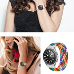 For Samsung Galaxy Watch Active / Active2 40mm / Active2 44mm Adjustable Nylon Braided Elasticity Replacement Strap Watchband, 125mm, 135mm, 145mm, 155mm