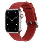 سوار ساعة بديل من السيليكون بمفصل من الخيزران، لسلسلة Apple Watch 7 مقاس 41مم / & 6 & SE & 5 & 4 مقاس 40مم، لسلسلة Apple Watch 7 مقاس 45مم / & 6 & SE & 5 & 4 مقاس 44مم