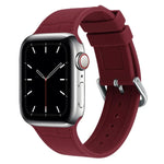 سوار ساعة بديل من السيليكون بمفصل من الخيزران، لسلسلة Apple Watch 7 مقاس 41مم / & 6 & SE & 5 & 4 مقاس 40مم، لسلسلة Apple Watch 7 مقاس 45مم / & 6 & SE & 5 & 4 مقاس 44مم