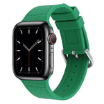 سوار ساعة بديل من السيليكون بمفصل من الخيزران، لسلسلة Apple Watch 7 مقاس 41مم / & 6 & SE & 5 & 4 مقاس 40مم، لسلسلة Apple Watch 7 مقاس 45مم / & 6 & SE & 5 & 4 مقاس 44مم