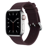 سوار ساعة بديل من السيليكون بمفصل من الخيزران، لسلسلة Apple Watch 7 مقاس 41مم / & 6 & SE & 5 & 4 مقاس 40مم، لسلسلة Apple Watch 7 مقاس 45مم / & 6 & SE & 5 & 4 مقاس 44مم