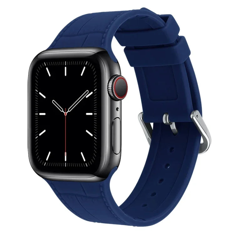 سوار ساعة بديل من السيليكون بمفصل من الخيزران، لسلسلة Apple Watch 7 مقاس 41مم / & 6 & SE & 5 & 4 مقاس 40مم، لسلسلة Apple Watch 7 مقاس 45مم / & 6 & SE & 5 & 4 مقاس 44مم