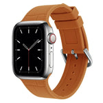 سوار ساعة بديل من السيليكون بمفصل من الخيزران، لسلسلة Apple Watch 7 مقاس 41مم / & 6 & SE & 5 & 4 مقاس 40مم، لسلسلة Apple Watch 7 مقاس 45مم / & 6 & SE & 5 & 4 مقاس 44مم