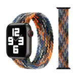 أساور ساعة بديلة من النايلون المضفر برأس معدني، الحجم: XS 128مم لسلسلة Apple Watch 6 & SE & 5 & 4 مقاس 40مم / 3 & 2 & 1 مقاس 38مم، XS 128مم 40مم / 38مم