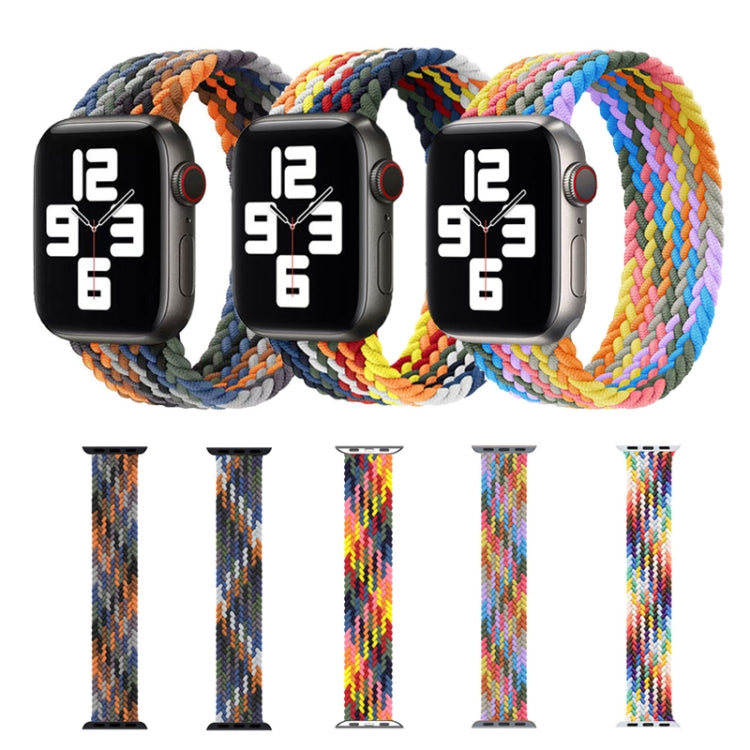 أساور ساعة بديلة من النايلون المضفر برأس معدني، الحجم: S 135مم لسلسلة Apple Watch 6 & SE & 5 & 4 مقاس 40مم / 3 & 2 & 1 مقاس 38مم، S 135مم 40مم / 38مم