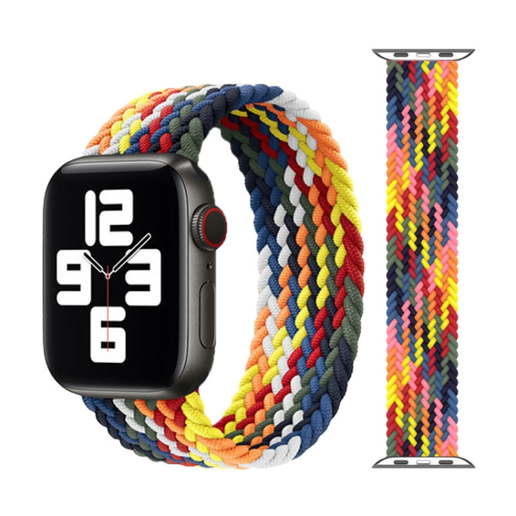 أساور ساعة بديلة من النايلون المضفر برأس معدني، الحجم: L 155مم لسلسلة Apple Watch 6 & SE & 5 & 4 مقاس 40مم / 3 & 2 & 1 مقاس 38مم، L 155مم 40مم / 38مم
