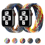أساور ساعة بديلة من النايلون المضفر برأس معدني، الحجم: L 155مم لسلسلة Apple Watch 6 & SE & 5 & 4 مقاس 40مم / 3 & 2 & 1 مقاس 38مم، L 155مم 40مم / 38مم