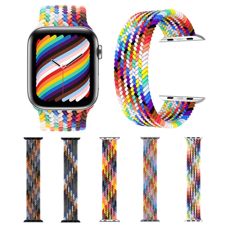 أحزمة ساعة بديلة من النايلون المضفر برأس معدني، الحجم: S 145مم لسلسلة Apple Watch 6 و SE و 5 و 4 بمقاس 44مم / 3 و 2 و 1 بمقاس 42مم، S 145مم 44مم / 42مم